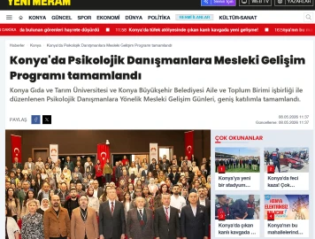 Professional Development Program for Psychological Counselors in Konya Completed