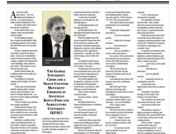 K&uuml;resel &Uuml;niversite Krizi ve Anadolu'da Ortaya &Ccedil;ıkan Sessiz Karşı Hareket: Konya Gıda ve Tarım &Uuml;niversitesi