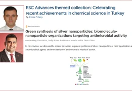 Biyomühendislik Bölümü Öğretim Üyelerimiz Doç. Dr. Mahmut Deniz Yılmaz ve Dr. Öğr. Üyesi Onur Bulut’un Makalesi Royal Society of Chemistry Tarafından Yayınlanan RSC Advances Dergisinde “Türkiye’de Kimya Biliminde Son Başarıları Kutlama Koleksiyonu”na Seçildi