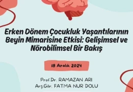 "Erken Dönem Çocukluk Yaşantılarının Beyin Mimarisine Etkisi: Gelişimsel ve Nörobilimsel Bir Bakış" Adlı Seminer Gerçekleşti