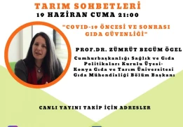 Gıda M&uuml;hendisliği B&ouml;l&uuml;m Başkanımız, Cumhurbaşkanlığı Sağlık ve Gıda Politikaları Kurulu &Uuml;yesi Prof. Dr. Z&uuml;mr&uuml;t Beg&uuml;m &Ouml;gel TAGYAD Tarafından D&uuml;zenlenen "Tarım Sohbetleri" Programına Konuk Oluyor