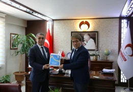Kırşehir Ahi Evran Üniversitesi Rektörü Prof. Dr. Mustafa Kasım Karahocagil'den, Rektörümüz Prof. Dr. Erol Turan’a Ziyaret