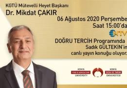 M&uuml;tevelli Heyet Başkanımız Dr. Mikdat &Ccedil;AKIR NTV'de Doğru Tercih Programına Konuk Oluyor