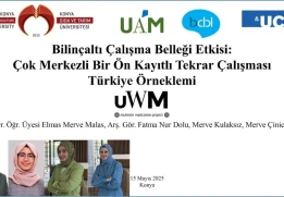 Psikoloji Bölümümüz “Bilinçaltı Çalışma Belleği Etkisi: Çok Merkezli Bir Ön-Kayıtlı Tekrar Çalışması Türkiye Örneklemi” Başlıklı Bir Sunum Gerçekleştirdi