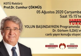 Rekt&ouml;r&uuml;m&uuml;z Prof. Dr. Cumhur &Ccedil;&Ouml;KM&Uuml;Ş HABERT&Uuml;RK'de Yolun Başındayken Programına Konuk Oluyor
