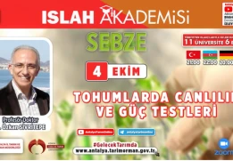 Tarım ve Doğa Bilimleri Fakültesi Dekanımız Prof. Dr. H. Özkan Sivritepe, Islah Akademisi’nde Ders Verdi