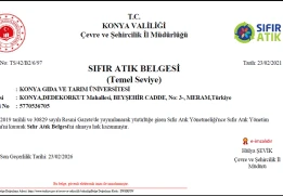 &Uuml;niversitemiz Sıfır Atık Belgesi Almaya Hak Kazandı