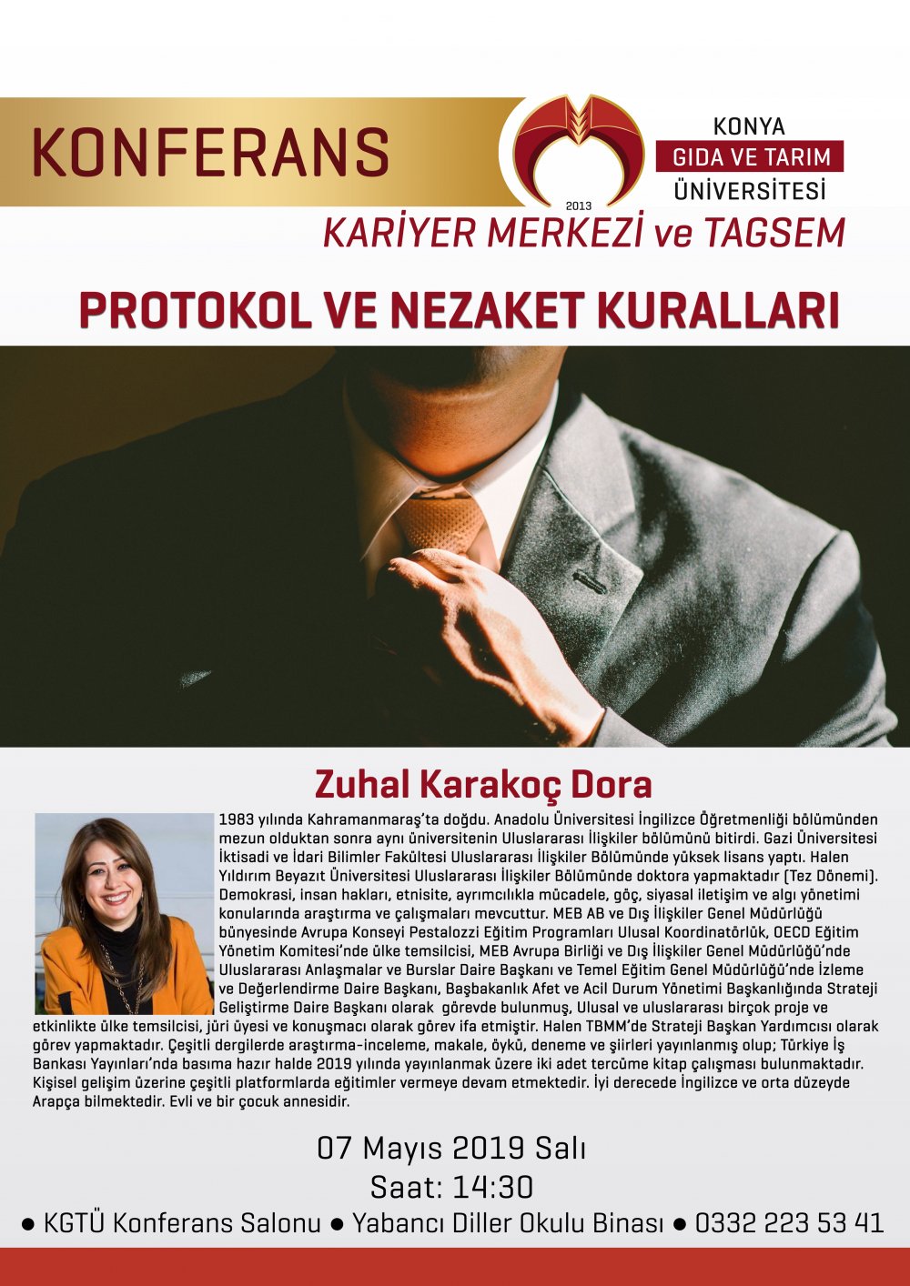Konferans - Protokol ve Nezaket Kuralları / 7 Mayıs 2019 Salı