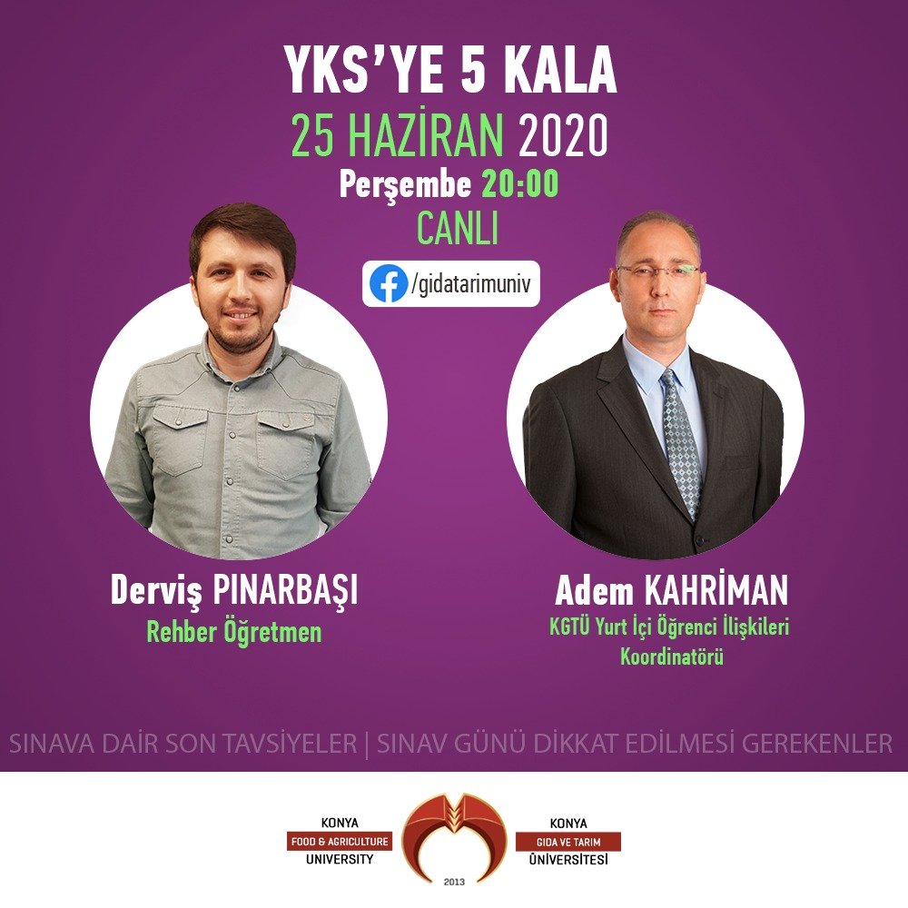 Online Canlı Yayın &ndash; YKS'ye 5 Kala / 25 Haziran Perşembe Saat 20:00