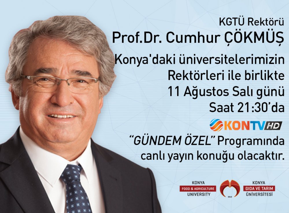 Rekt&ouml;r&uuml;m&uuml;z Prof. Dr. Cumhur &Ccedil;&Ouml;KM&Uuml;Ş KONTV'de G&uuml;ndem &Ouml;zel Programına Konuk Oluyor