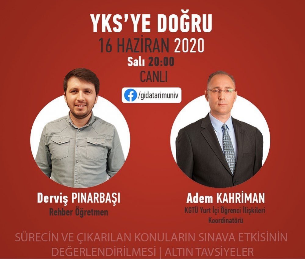 Online Canlı Yayın &ndash; YKS'ye Doğru / 16 Haziran Salı Saat 20:00