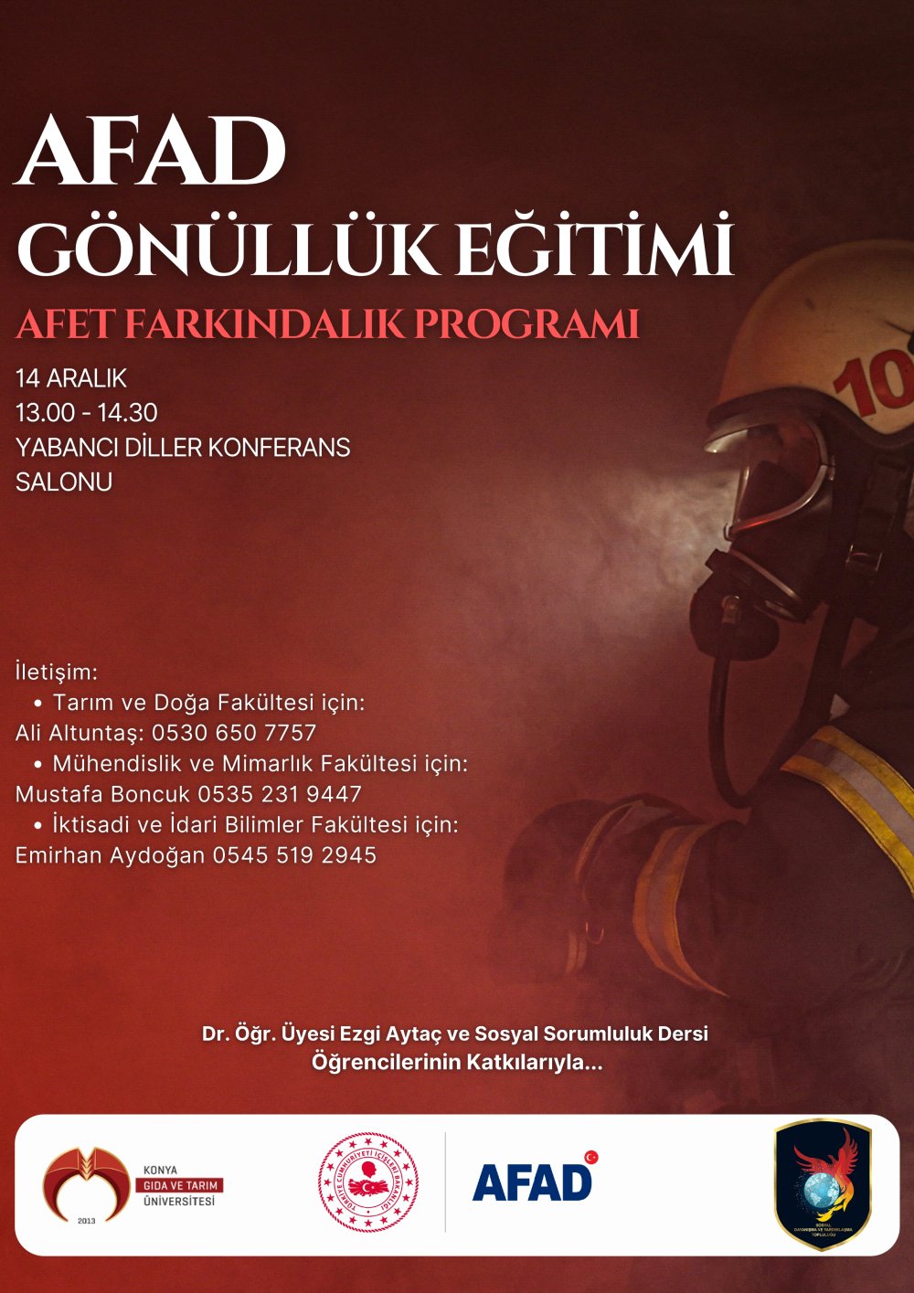 AFAD G&ouml;n&uuml;ll&uuml;k Eğitimi