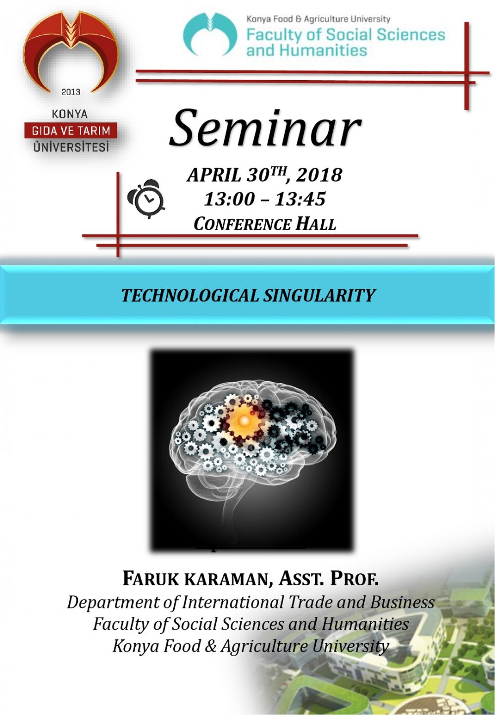 Seminer &ndash; Technological Singularity / 30 Nisan Pazartesi 13:00