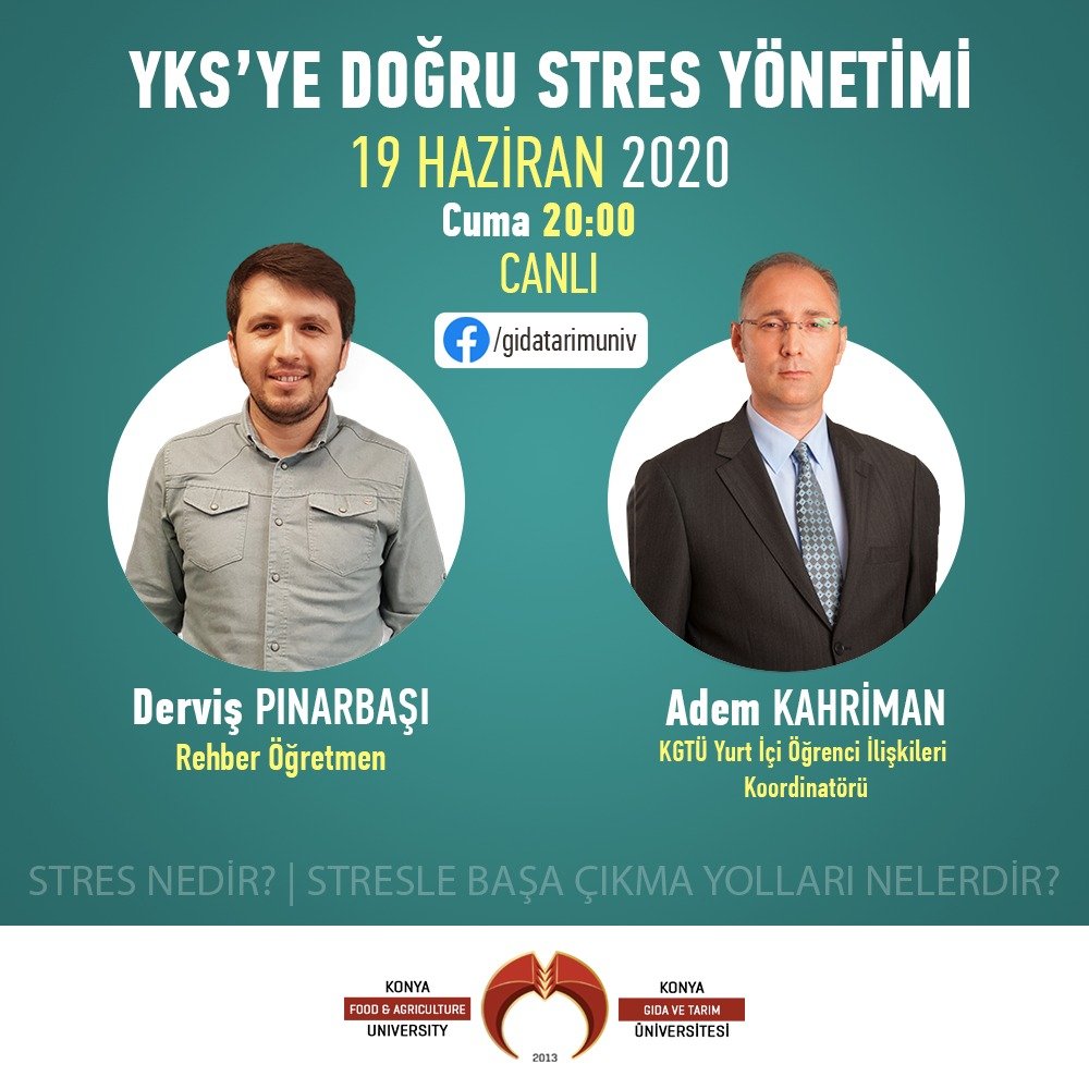 Online Canlı Yayın &ndash; YKS'ye Doğru Stres Y&ouml;netimi / 19 Haziran Cuma Saat 20:00