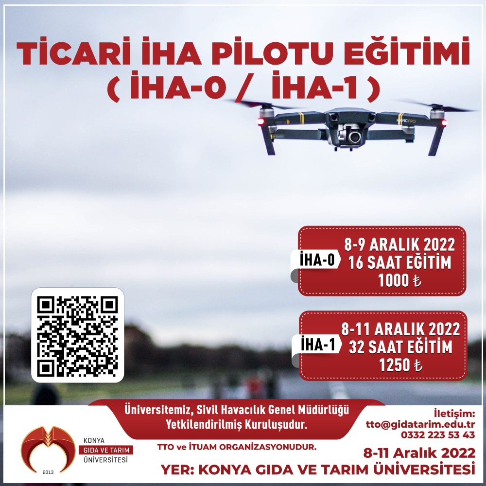 Sivil Havacılık Genel M&uuml;d&uuml;rl&uuml;ğ&uuml; Onaylı Ticari İHA (İnsansız Hava Aracı) Pilot Eğitimleri