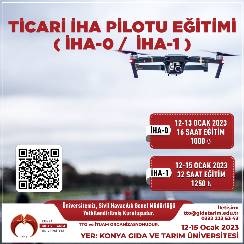 Sivil Havacılık Genel M&uuml;d&uuml;rl&uuml;ğ&uuml; Onaylı Ticari İHA (İnsansız Hava Aracı) Pilot Eğitimleri