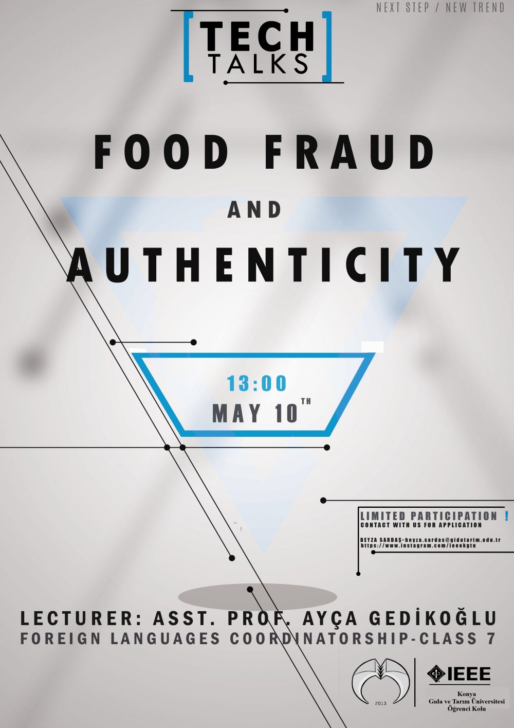 Tech Talks &ndash; Food Fraud & Authenticity / 10 Mayıs Perşembe 13:00