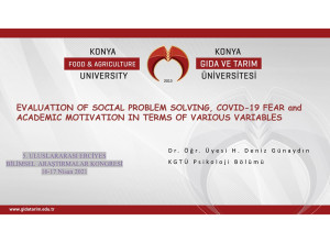 Psikoloji Bölümü Öğretim Üyemiz Dr. Deniz Günaydın, 4th International Conference On COVID-19 Studies ve 5. Uluslararası Erciyes Bilimsel Araştırmalar Kongresine Katıldı