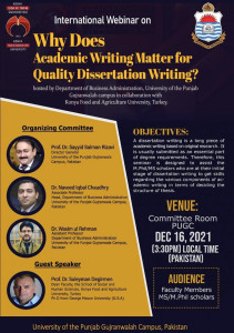 Sosyal ve Beşeri Bilimler Fakültesi Dekanımız Prof. Dr. Süleyman Değirmen “Why Does Academic Writing Matter for Quality Dissertation Writing” Başlıklı Webinara Katıldı
