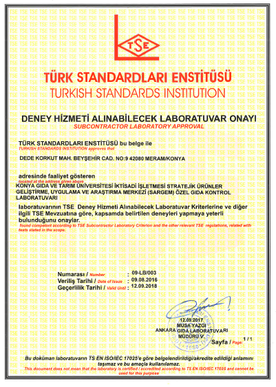 Deney Hizmeti Alınabilecek Laboratuvar Onayı