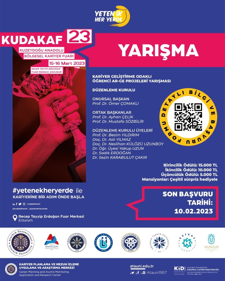 Kariyer Geliştirme Odaklı Öğrenci Ar-ge Projeleri Yarışması