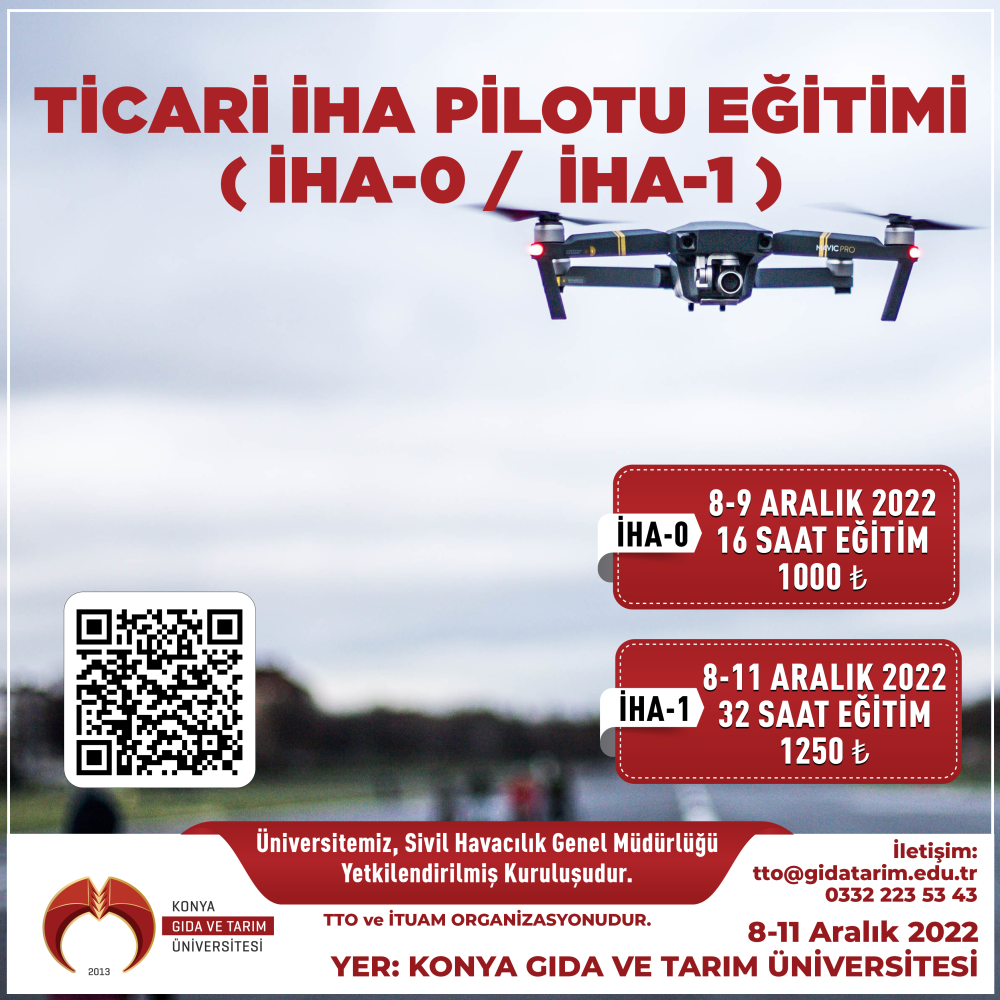 Sivil Havacılık Genel Müdürlüğü Onaylı Ticari İHA (İnsansız Hava Aracı) Pilot Eğitimleri