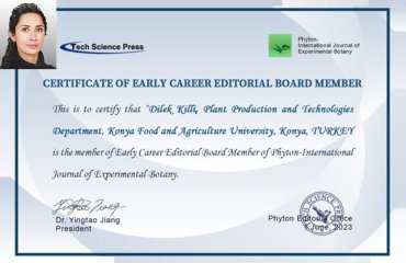 Üniversitemiz Öğretim Üyesi Dilek Killi Haworth,  International Journal of Experimental Botany (PHYTON) Dergisine Editör Olarak Atandı